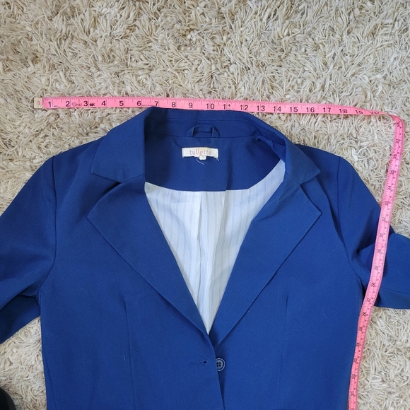 Blue oversized blazer jacket - Picture 9 of 11